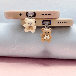 Mobile phone dust plug with new teddy bear accessory decoration, suitable for Type-C Port, Type-C dust Plus For Mobile phone